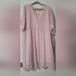 Pink empire waist dress.  Size 5xl (about 30/32)